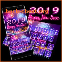 2019 Happy New Year Keyboard icon