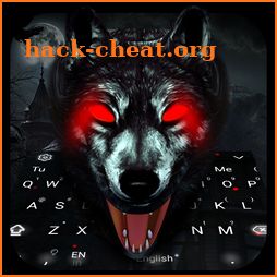 3D Black Ice Wolf Keyboard Theme icon