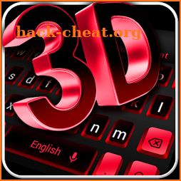 3D Black Red Keyboard Theme icon