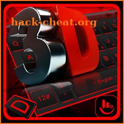 3D Classic Red Black Keyboard Theme icon