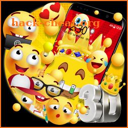 3D Cute Glitter Smile Emoji Theme icon