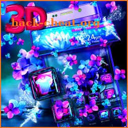 3D Fairy Bouquet Glass Tech Theme icon