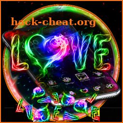 3D Flaming Colorful Love Gravity Theme icon