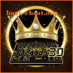 3D Golden Crown Keyboard icon