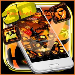 3D Halloween Glass Night Theme icon