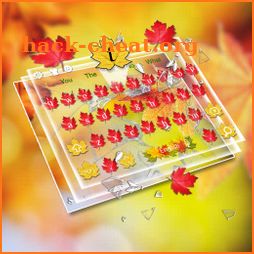 3D Maple Leaf Broken Glass Keyboard Theme icon