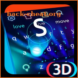 3D Neon Hologram Keyboard icon