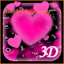 3D Pink Love Keyboard Theme icon