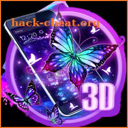 3D Purple Butterfly Theme icon