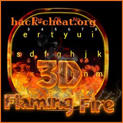 3D Red Flaming Fire Keyboard icon