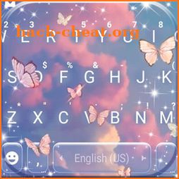 Aesthetic Butterfly Keyboard Background icon