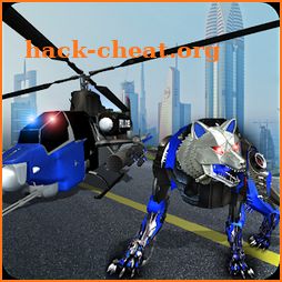 Air Force Transform Robot Cop Wolf Helicopter Game icon