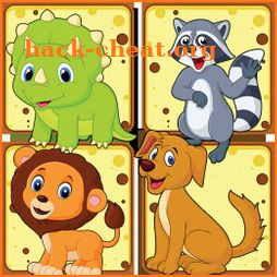 animals kid matching games icon