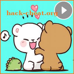 😍Animated Milk Mocha Bear Stikers For Whatsapp🦋 icon