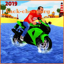 Beach Water Surfer Bike Rider: Motorcycle Stunts icon