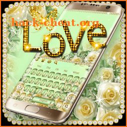 Beautiful Rose Diamond Butterfly Keyboard Theme icon