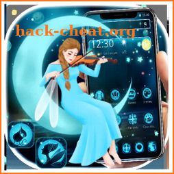 Beauty Moon Night Girl Theme icon