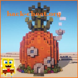 Bikini Bottom and Pineapple House Map MCPE icon