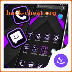 Black & Purple APUS Launcher theme icon