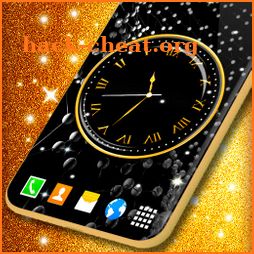 Black HD Clocks Live Wallpaper icon