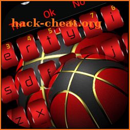 Black Red Basketball Keyboard icon