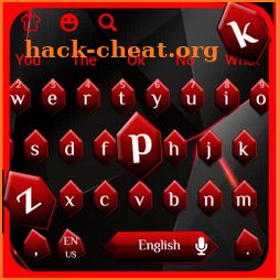 Black Red Crystal Diamond Keyboard icon