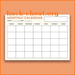 Blank Monthly calendar icon