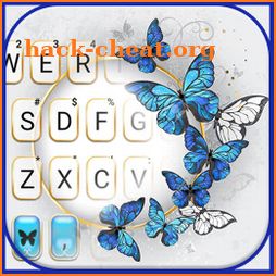 Blue Butterfly Ring Keyboard Background icon