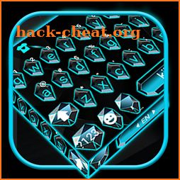 Blue Crystal Tech Keyboard Theme icon