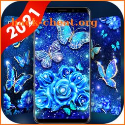 Blue Diamond Butterfly Live Wallpaper & Themes icon