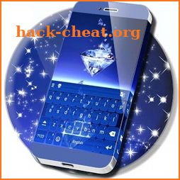 Blue Diamond Glitter Keyboard icon