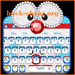 Blue Glitter Diamond Cat Keyboard Theme icon