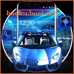 Blue Neon Car Theme icon