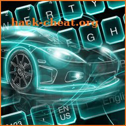 Blue Racing Car keyboard icon