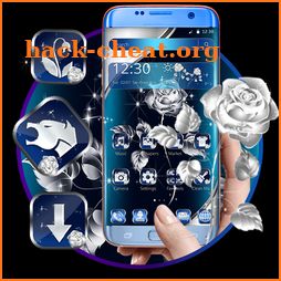 Blue Silver Rose Theme icon