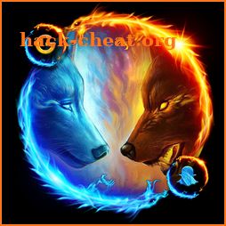 Burning Wild Wolf Magic Theme icon