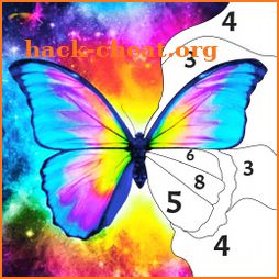 Butterfly Paint by Number Game icon