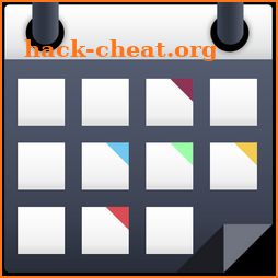 Calendar with colors icon