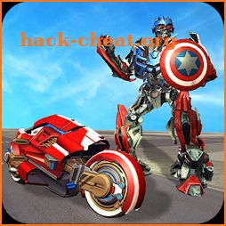 Captain of America Moto Robot Transform Dino Wars icon