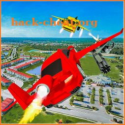 Car Flying Shooting: New Flying Car Simulator 2019 icon