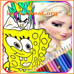 cartoon coloring book 2019 icon