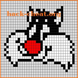 Cartoon Coloring Number - Pixel Art icon