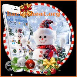 Christmas snowman theme icon