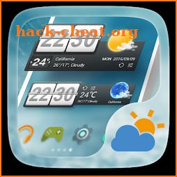 Classic Black Weather Widget icon