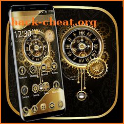 Clock Luxury Gold Theme icon