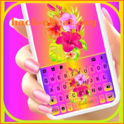 Colorful Flowers Keyboard Background icon