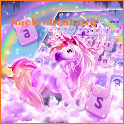 Colorful Rainbow Unicorn Keyboard Theme icon