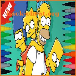 coloring for simpson icon