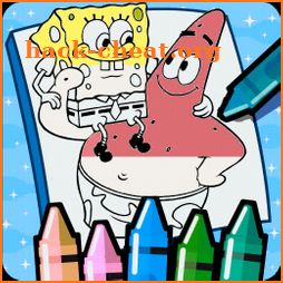 Coloring sponge patrick icon