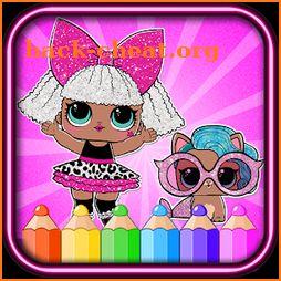 coloring surprise of dolls princesses fans icon